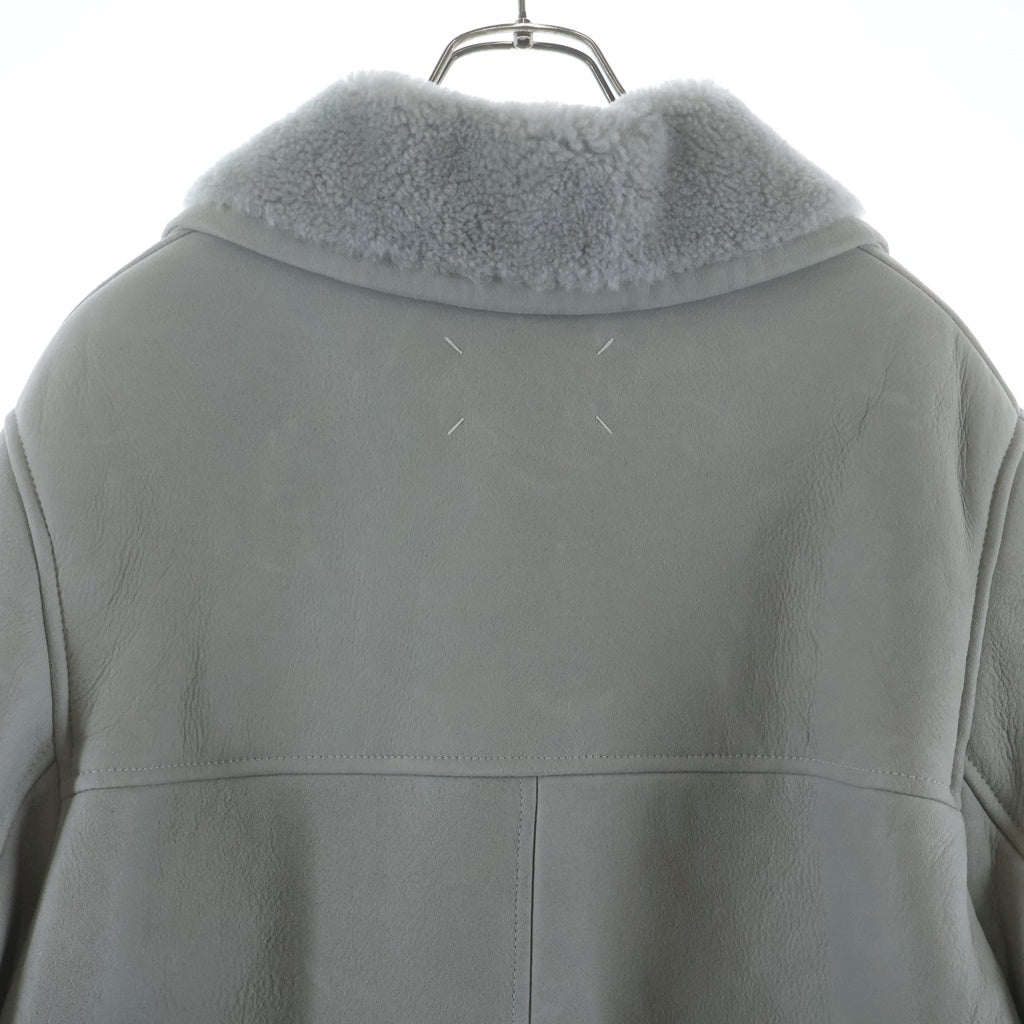 Maison Martin Margiela(メゾンマルタンマルジェラ) SHEARLING JACKET LONG レザームートン シアリングジャケット グレー