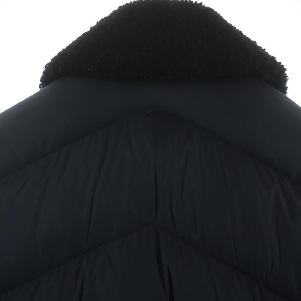 MONCLER(モンクレール) GERSダウンジャケット ラムスキン レザー ポリエステル ブラック