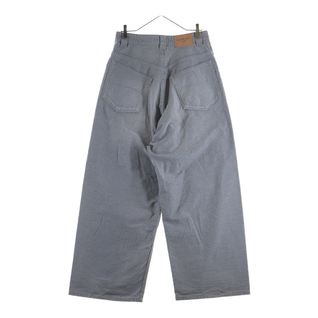 BALENCIAGA(バレンシアガ) TROMPE-LOEIL DENIM TROUSERS IN SOFT GRAY トロンプルイユ デニムトラウザーズ デニムパンツ 838695 TSWB3