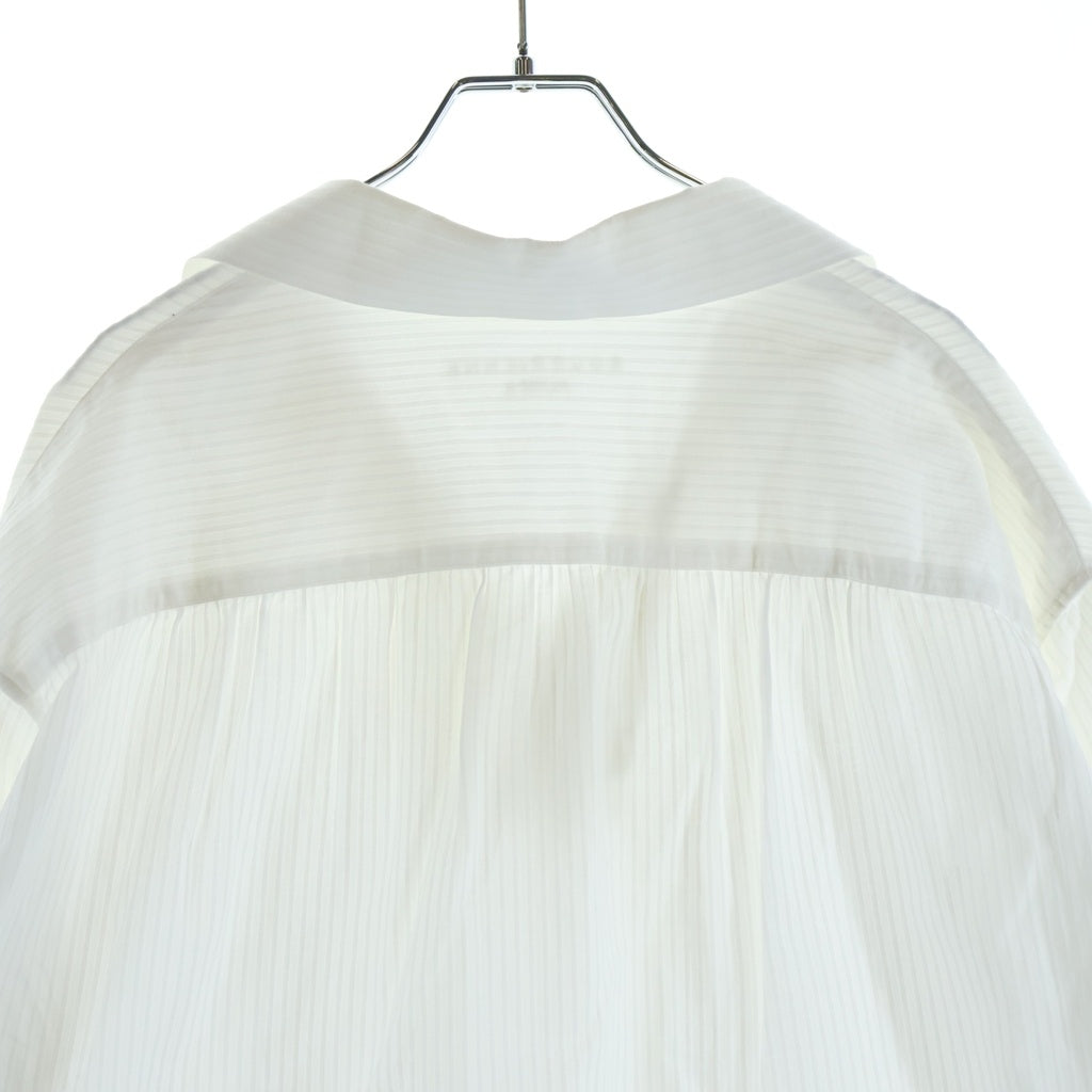 NO BRAND(ノーブランド) BOURRIENNE Paris X プルオーバー コットンストライプシャツ ホワイト 3303240300004
