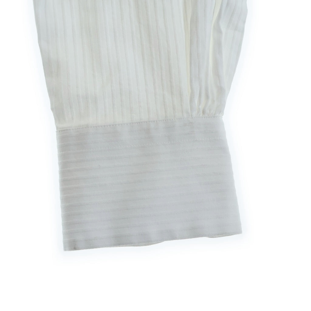 NO BRAND(ノーブランド) BOURRIENNE Paris X プルオーバー コットンストライプシャツ ホワイト 3303240300004