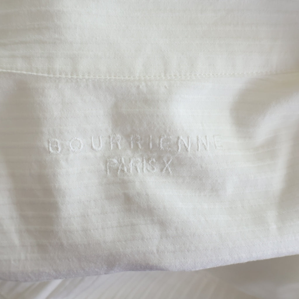 NO BRAND(ノーブランド) BOURRIENNE Paris X プルオーバー コットンストライプシャツ ホワイト 3303240300004
