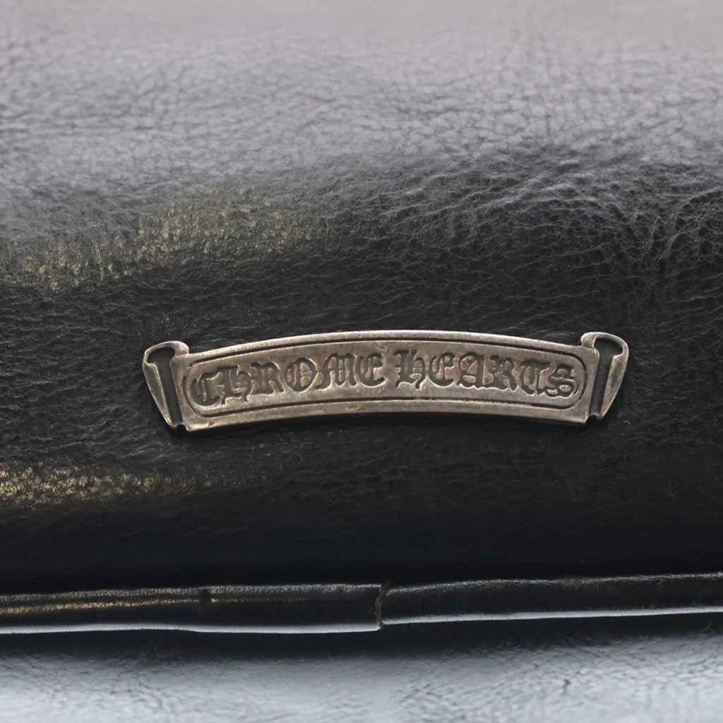 CHROME HEARTS(クロムハーツ) OLD GYM SM ジムバッグ レザークロスパッチ スモール オールドレザーハンドバッグ ブラック レディース