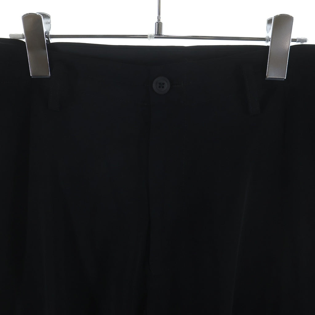 Yohji Yamamoto POUR HOMME(ヨウジヤマモト プールオム) TA TUXEDO BELTED HEM CUFFS PANTS タキシード ベルテッド ヘム カフス パンツ ブラック HP-P48-500