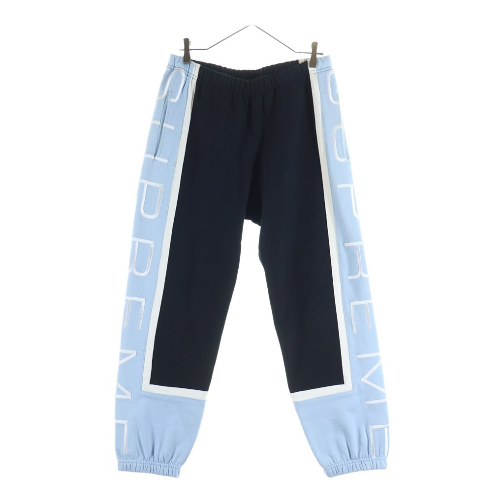 SUPREME(シュプリーム) 21SS パネルスクリプト スウェットパンツ ブルー/ブラック
