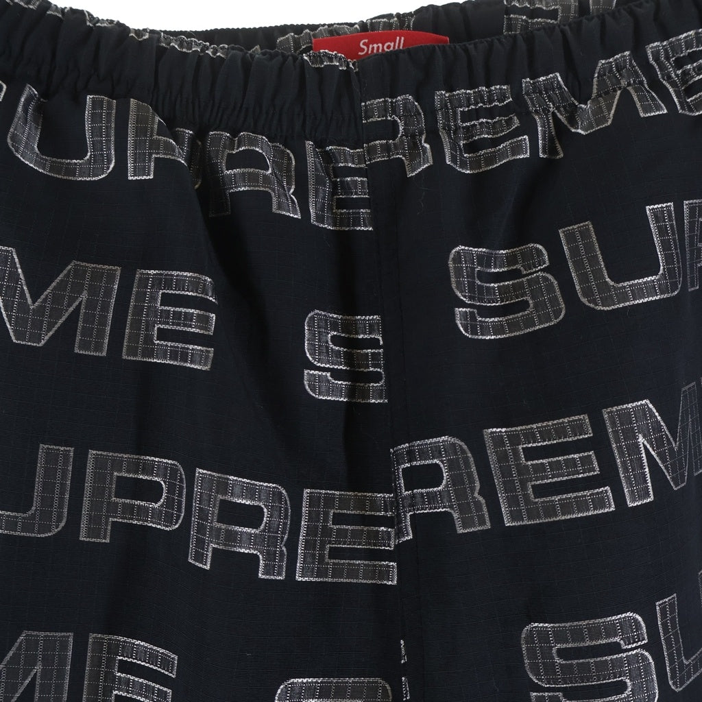 SUPREME(シュプリーム) 21AW Logo Ripstop Track Pant ロゴ リップストップ トラックパンツ ブラック