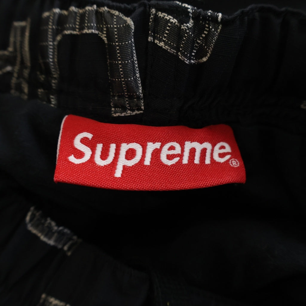 SUPREME(シュプリーム) 21AW Logo Ripstop Track Pant ロゴ リップストップ トラックパンツ ブラック