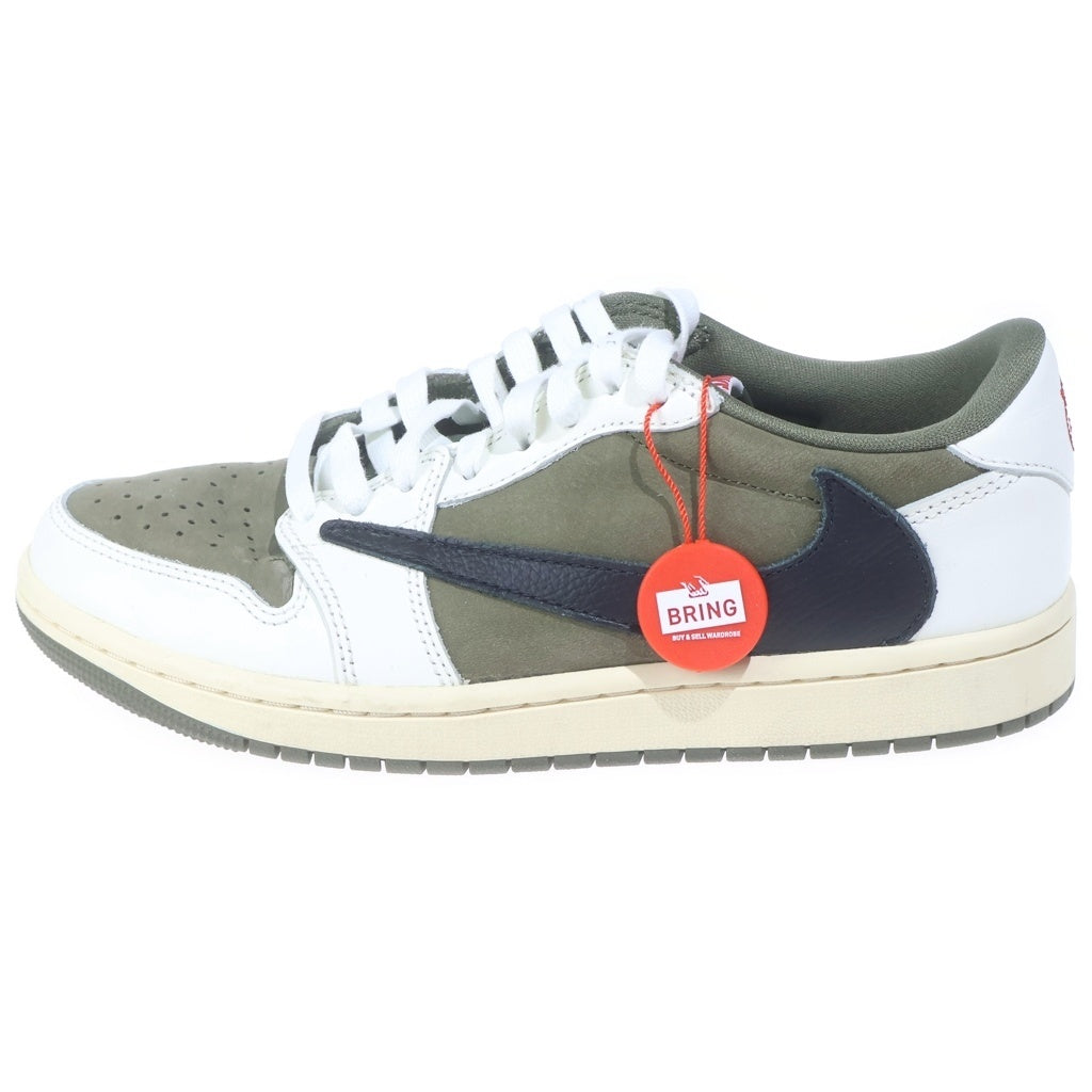 NIKE(ナイキ) ×TRAVIS SCOTT AIR JORDAN 1 LOW OG REVERSE OLIVE トラヴィススコット エアジョーダン1 リバース オリーブ ローカットスニーカー US7.5/25.5cm DM7866-200