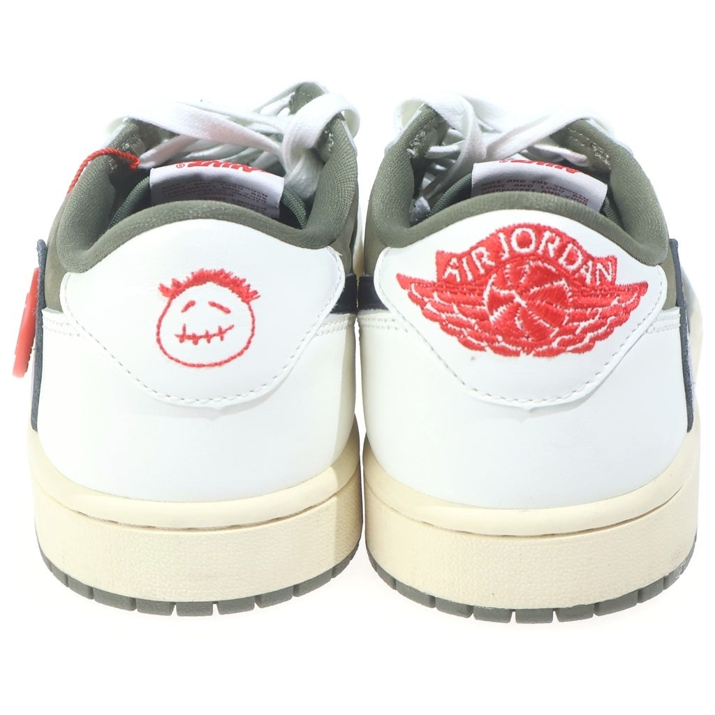 NIKE(ナイキ) ×TRAVIS SCOTT AIR JORDAN 1 LOW OG REVERSE OLIVE トラヴィススコット エアジョーダン1 リバース オリーブ ローカットスニーカー US7.5/25.5cm DM7866-200