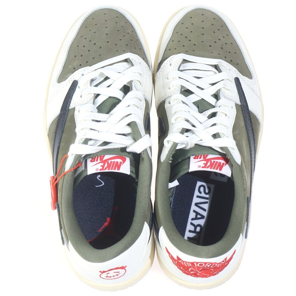 NIKE(ナイキ) ×TRAVIS SCOTT AIR JORDAN 1 LOW OG REVERSE OLIVE トラヴィススコット エアジョーダン1 リバース オリーブ ローカットスニーカー US7.5/25.5cm DM7866-200