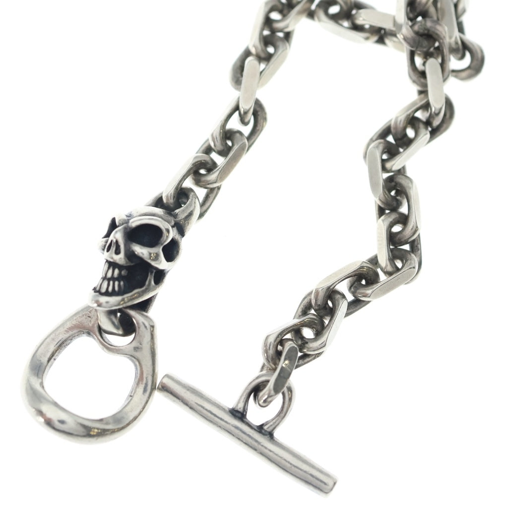Bill Wall Leather/BWL(ビルウォールレザー) One Skull Chain Bracelet ワン スカル チェーン ブレスレット シルバー