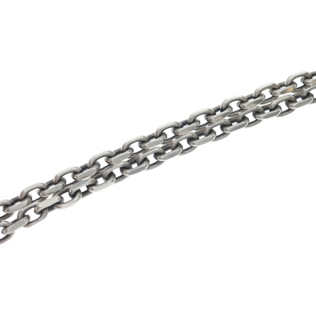 Bill Wall Leather/BWL(ビルウォールレザー) Square Chain with Small Dog Head Necklace スクエア チェーン スモール ライオンヘッド ネックレス シルバー