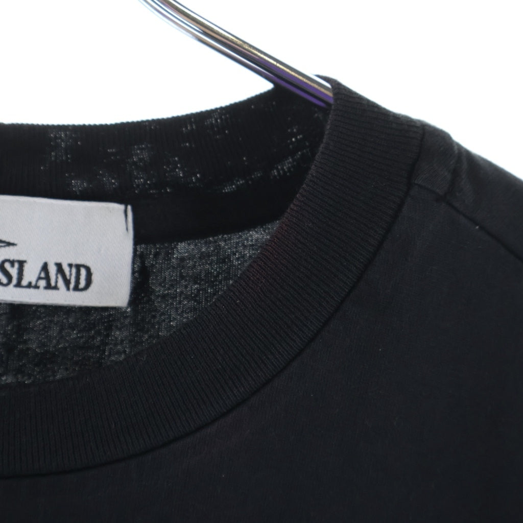 STONE ISLAND(ストーンアイランド) ワンポイント コンパス ロゴ Tシャツ トップス カットソー ブラック 801524113