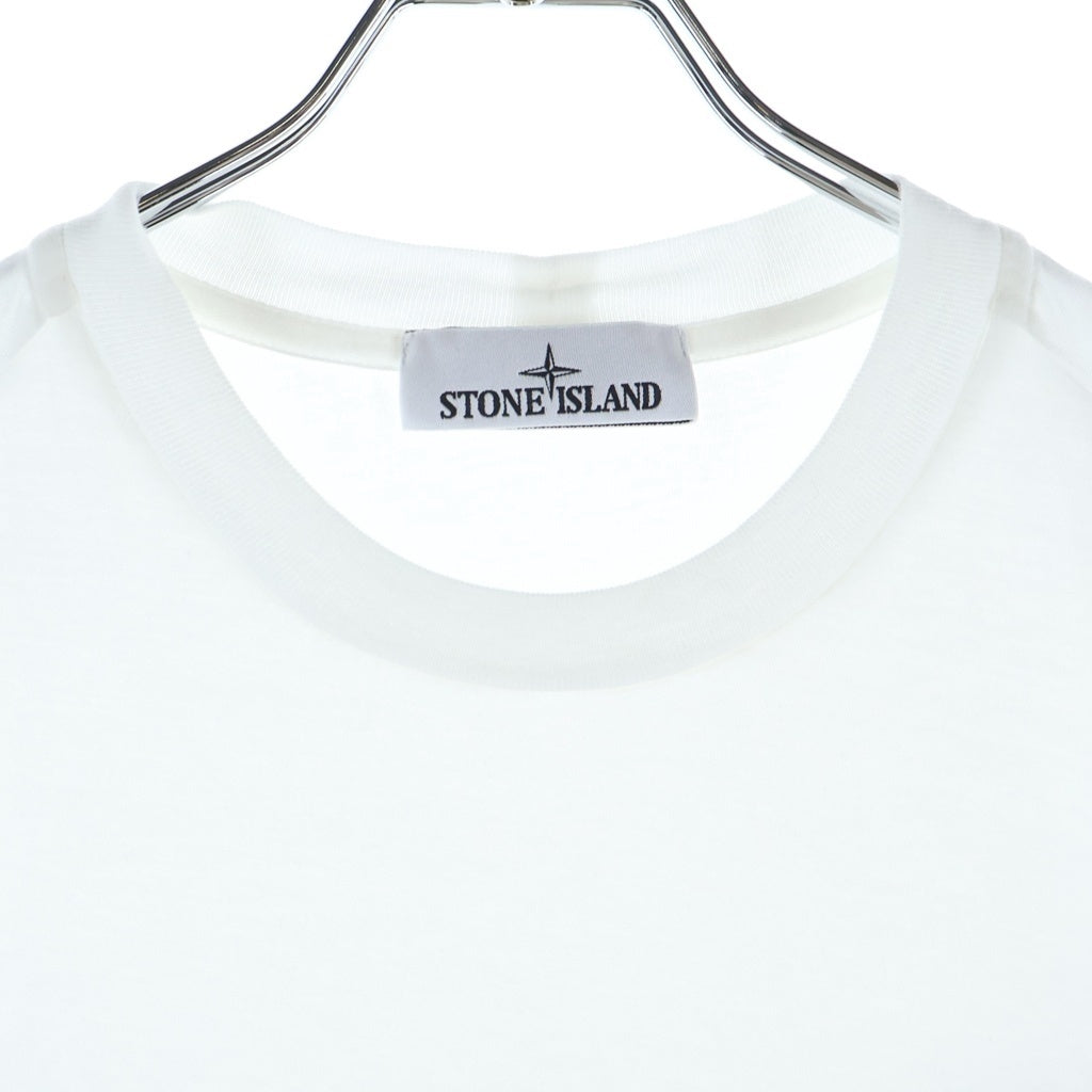 STONE ISLAND(ストーンアイランド) ワンポイント コンパス ロゴ Tシャツ トップス カットソー ホワイト K1S152100039S0013