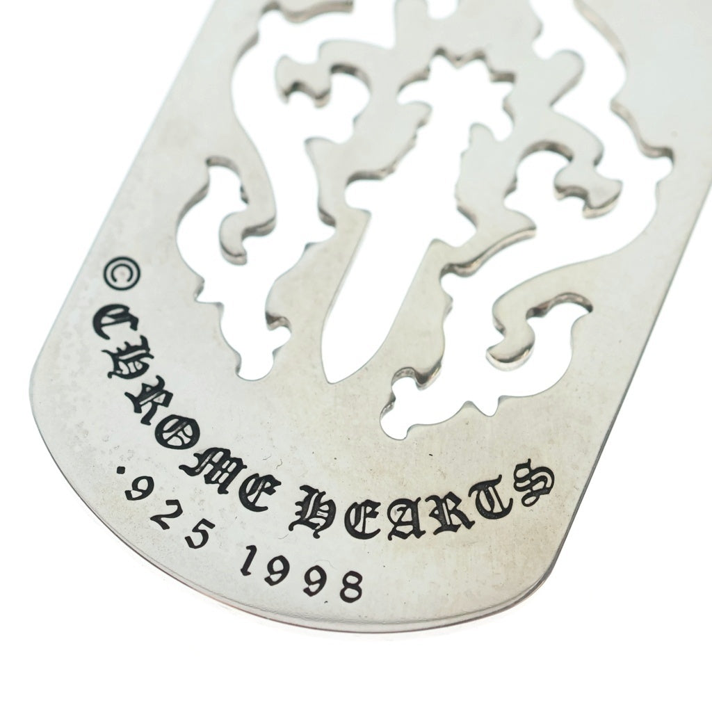 CHROME HEARTS(クロムハーツ) D TAG LRG DAGGER ヴァインダガーカットアウトドッグタグ ラージ ペンダントトップ シルバー BCA240