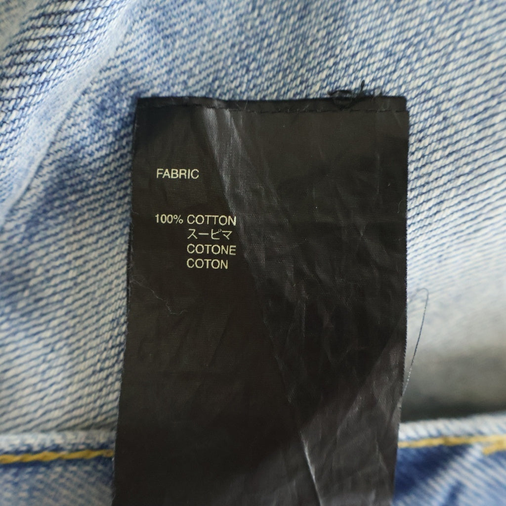 FEAR OF GOD ESSENTIALS(フィアオブゴッド エッセンシャルズ) SEVENTH COLLECTION ダメージ加工 ストレートデニムパンツ カットオフ インディゴ