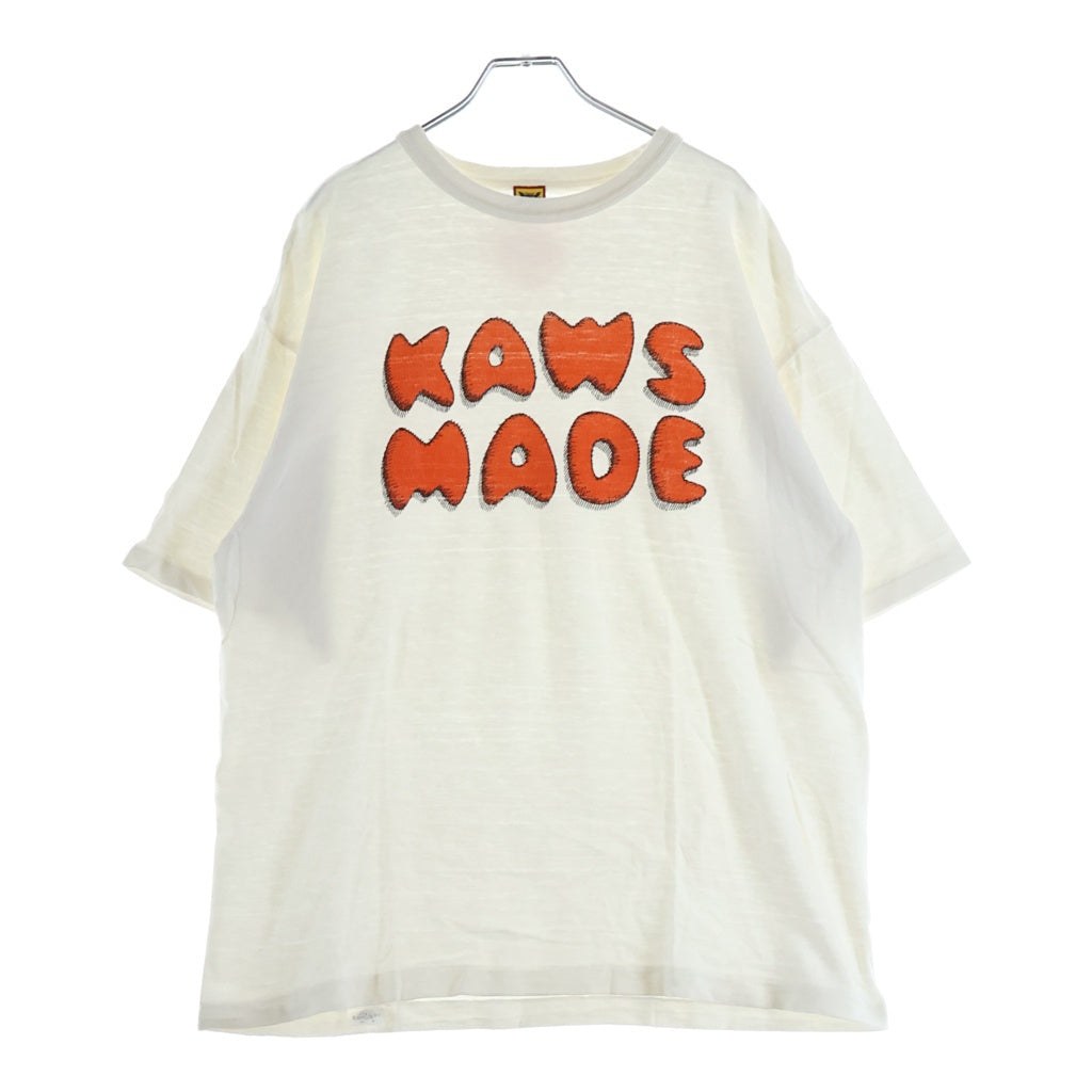 HUMAN MADE(ヒューマンメイド) ×KAWS フロントロゴ 半袖Tシャツ カットソー ホワイト