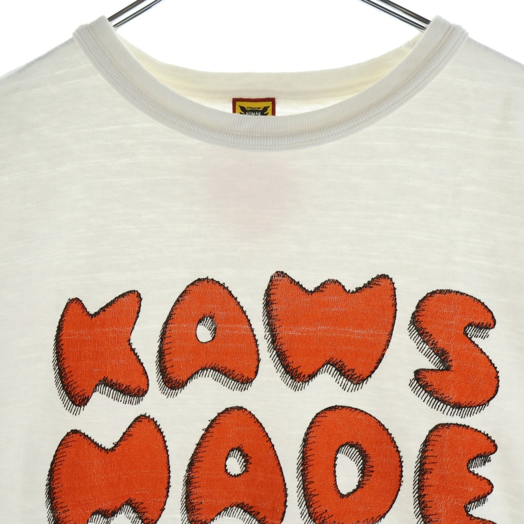 HUMAN MADE(ヒューマンメイド) ×KAWS フロントロゴ 半袖Tシャツ カットソー ホワイト