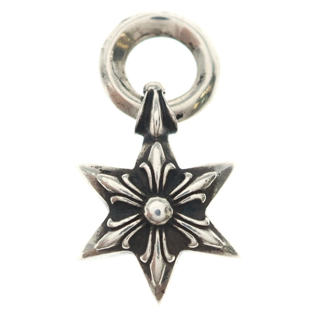 CHROME HEARTS クロムハーツ OLD STAR CHARM 1RBY オールド 6ポイント 片面1ルビー スターチャーム シルバーネックレストップ CHROME HEARTS(クロムハーツ) OLD STAR CHARM 1RBY オールド 6ポイント