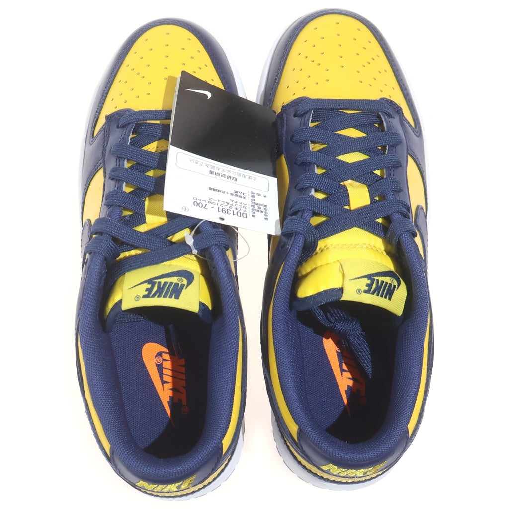 NIKE(ナイキ) Dunk Low Michigan DD1391-700 ダンク ロー ミシガン ローカットスニーカー シューズ US6/24.0cm オレンジ/ネイビー