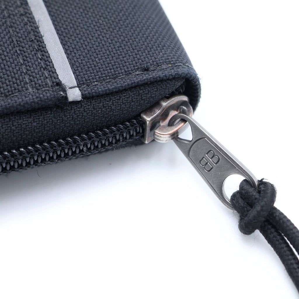 BALENCIAGA(バレンシアガ) LOGO SHOULDER WALLET 638131 ロゴ刺繍ショルダーウォレット ショルダーバッグ ブラック レディース