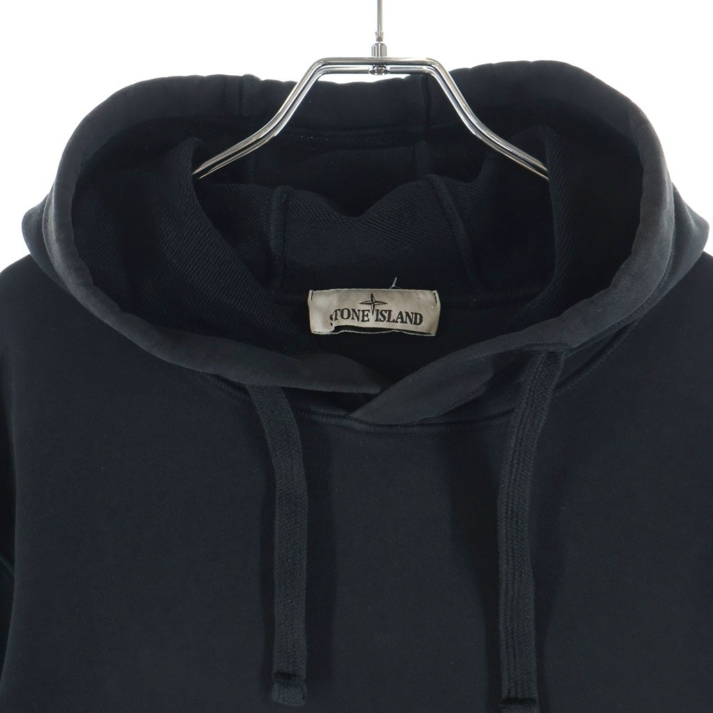 STONE ISLAND(ストーンアイランド) ガーメントダイ プルオーバー スウェットパーカー フーディ ブラック ブラック