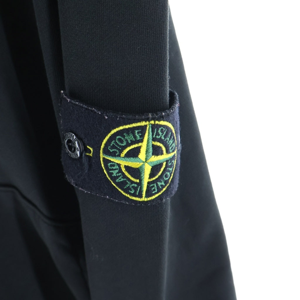 STONE ISLAND(ストーンアイランド) ガーメントダイ プルオーバー スウェットパーカー フーディ ブラック ブラック