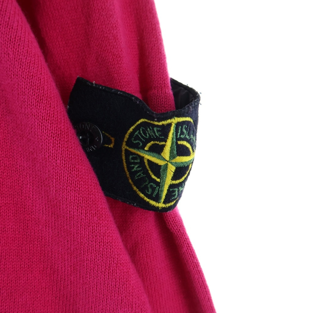STONE ISLAND(ストーンアイランド) 袖ロゴ コットンクルーネックニット ピンク