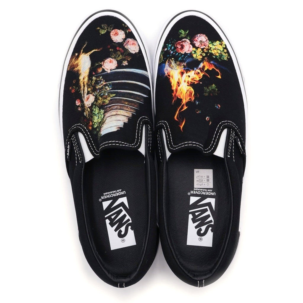 UNDERCOVER アンダーカバー ×OTW by Vans Classic Slip-on 98 EMMA総柄 BLACK US8.5/26.5cm ブラック スリッポン UC1F4F06 UNDERCOVER(アンダーカバー) ×OTW by Vans Classic Slip-on 98 EMMA総