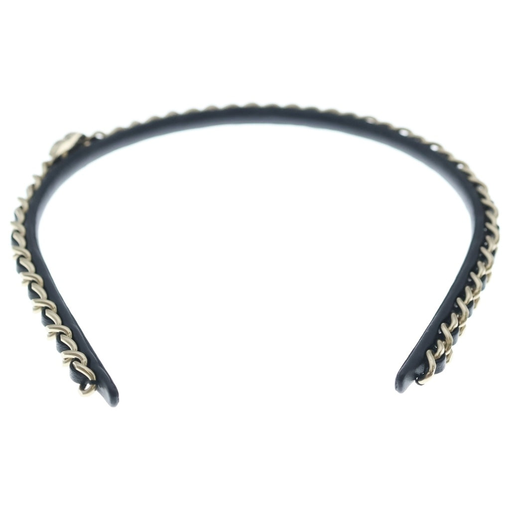 CHANEL(シャネル) CC Logo Headband ココマーク チェーン装飾 カチューシャ ヘアバンド B21 S レディース