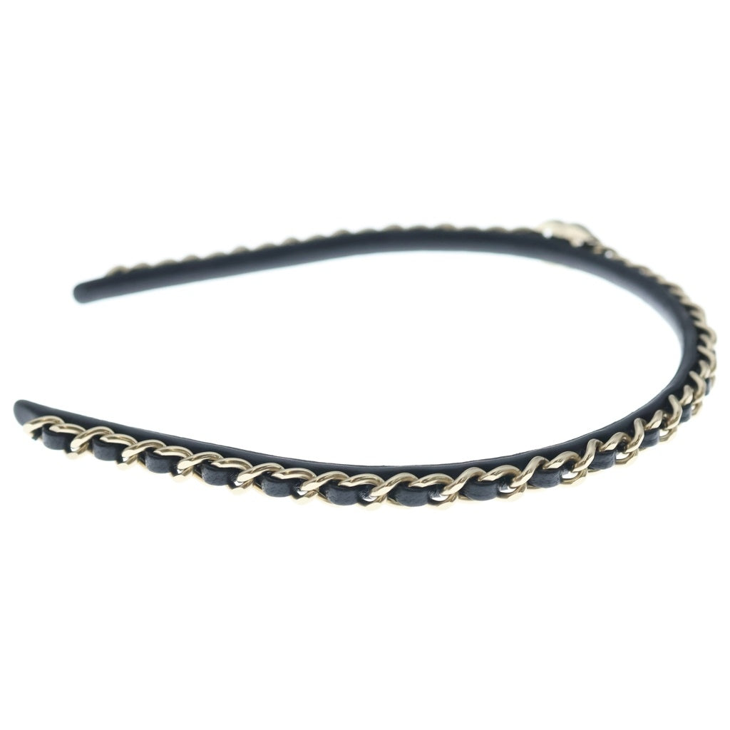 CHANEL(シャネル) CC Logo Headband ココマーク チェーン装飾 カチューシャ ヘアバンド B21 S レディース