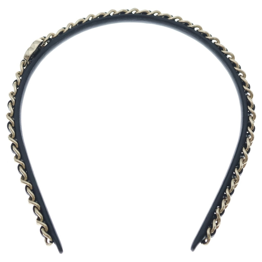 CHANEL(シャネル) CC Logo Headband ココマーク チェーン装飾 カチューシャ ヘアバンド B21 S レディース