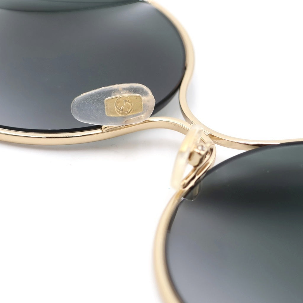 GUCCI(グッチ) GGロゴ フェイクパール アジアンフィット サングラス アイウェア GG0253S ゴールド/グレーグラデーション レディース