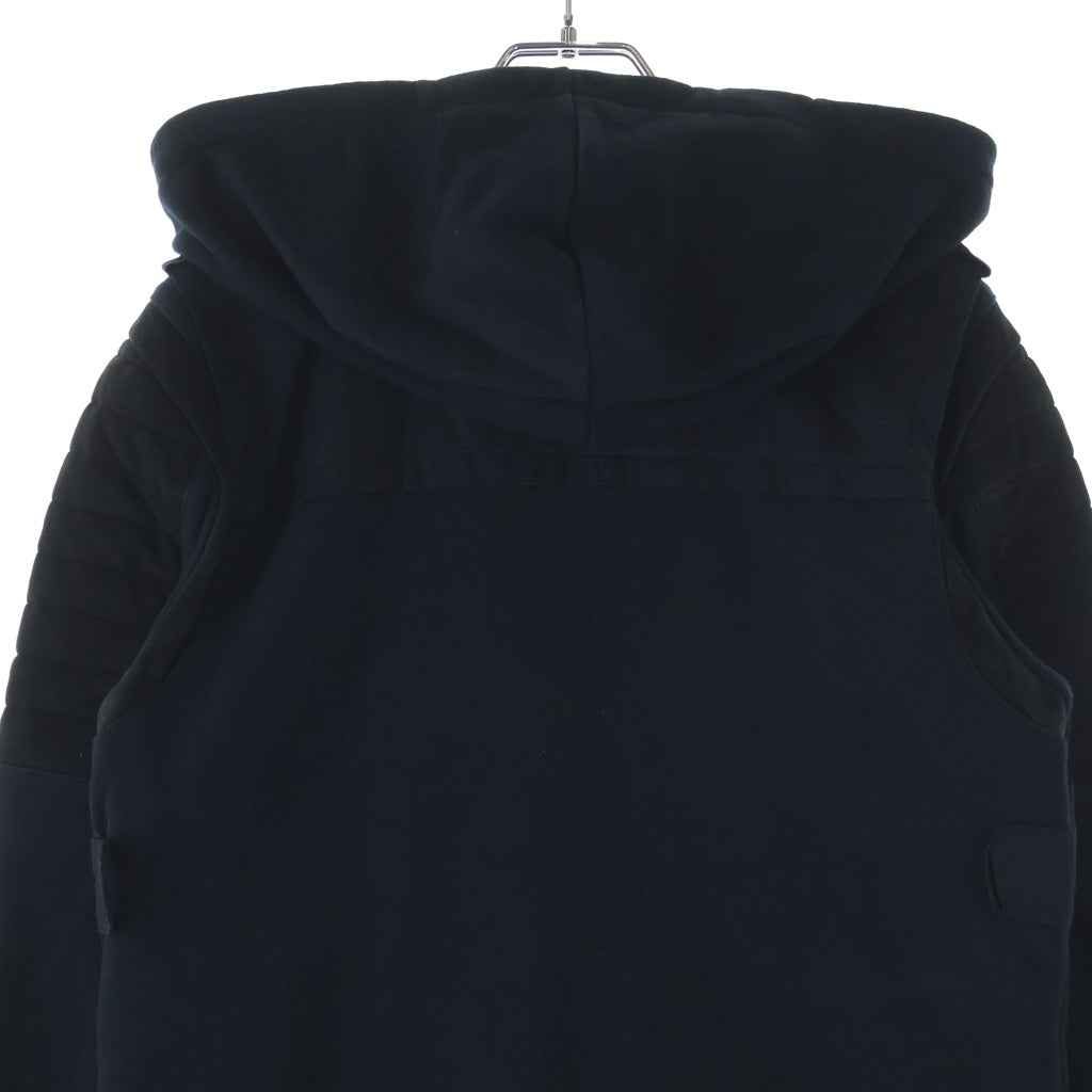 BALMAIN(バルマン) hooded biker jacket ジップアップバイカーフーディ S6HJ819B139C ネイビー/ブラック