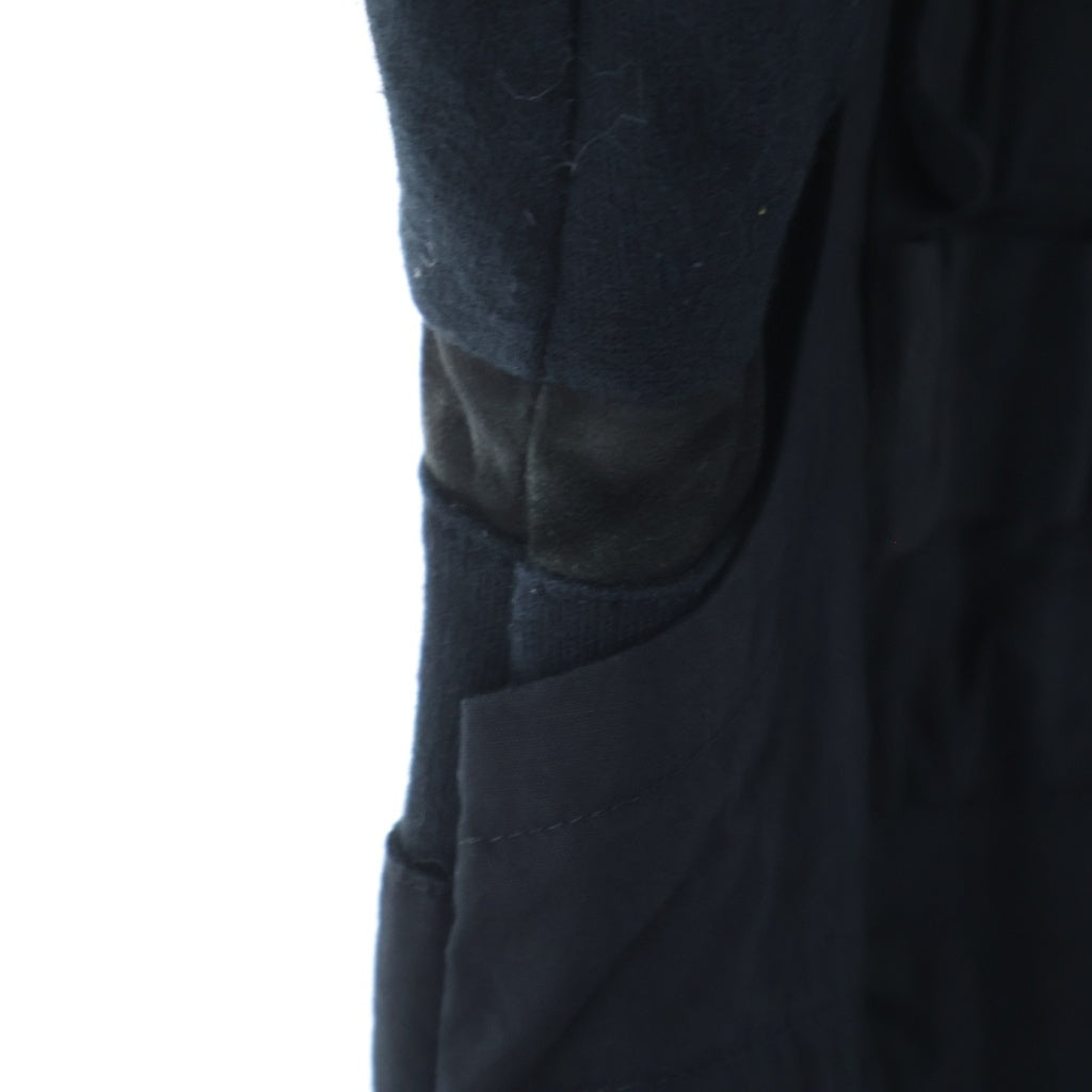 BALMAIN(バルマン) hooded biker jacket ジップアップバイカーフーディ S6HJ819B139C ネイビー/ブラック