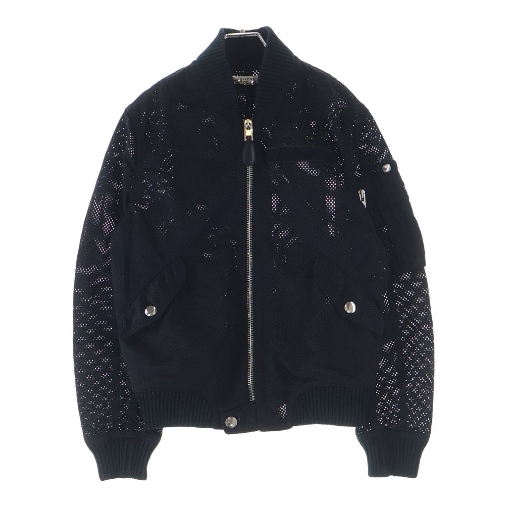 GIVENCHY(ジバンシィ) Mesh Blouson MA-1 17S 7007 016 メッシュ ジップアップブルゾン ブラック