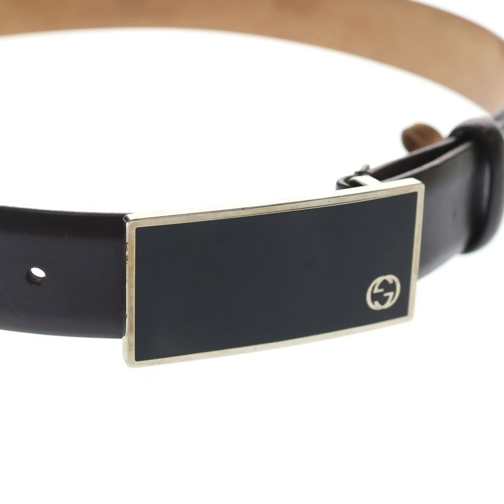 GUCCI(グッチ) GG LOGO BELT 181475 GGロゴ レザーベルト ブラウン