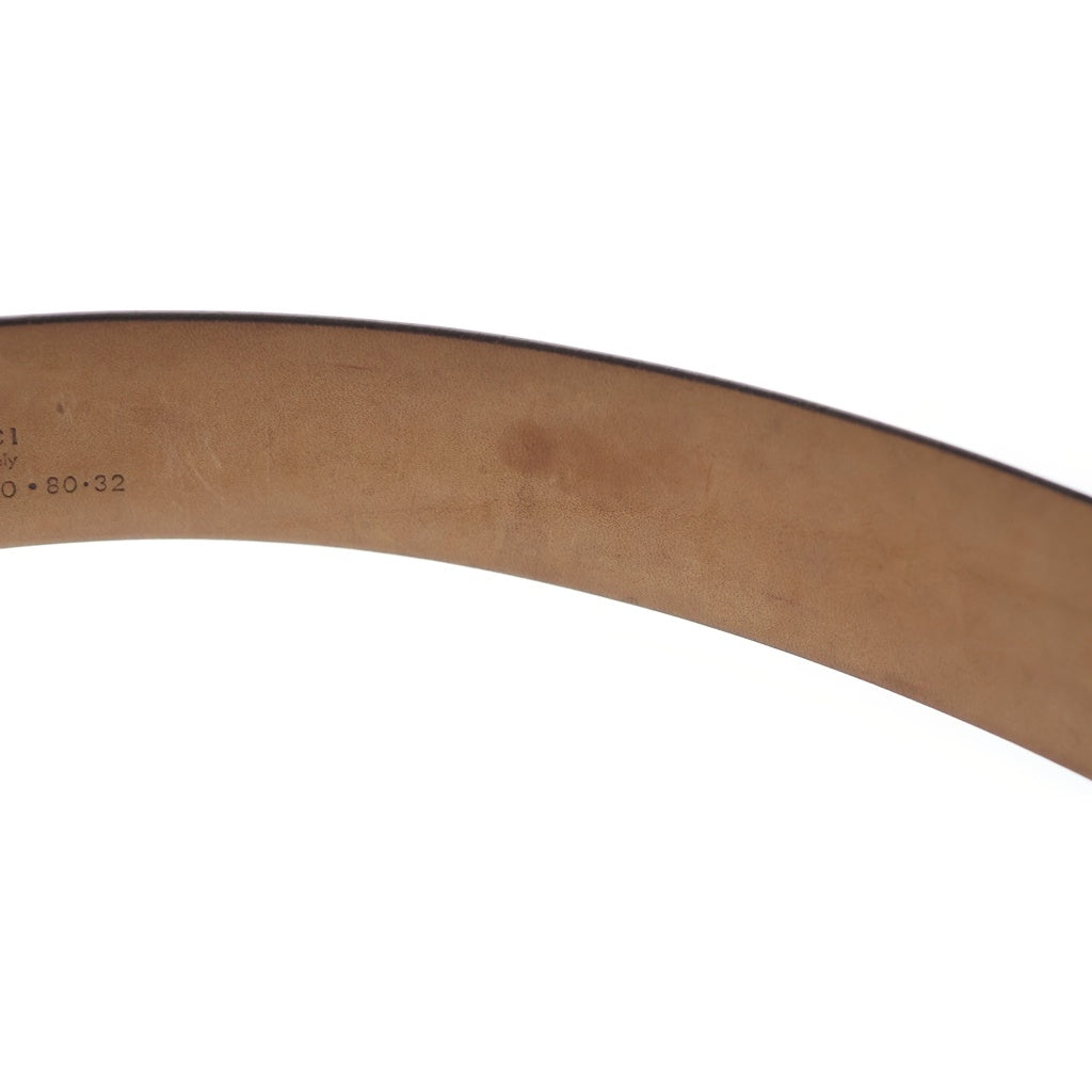 GUCCI(グッチ) GG LOGO BELT 181475 GGロゴ レザーベルト ブラウン