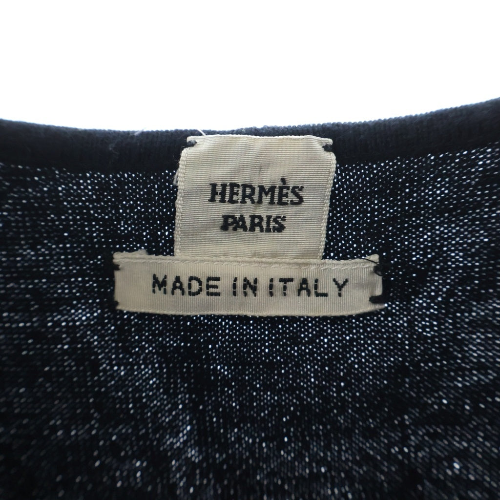 HERMES(エルメス) エトリエ柄 ツイルレーヌキャミソール ブラック/マルチ レディース