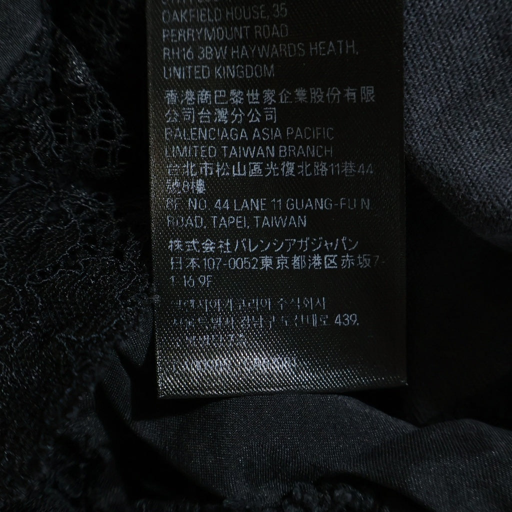 BALENCIAGA(バレンシアガ) レースレイヤードパーカードレス 744728 TOVG6 ブラック レディース