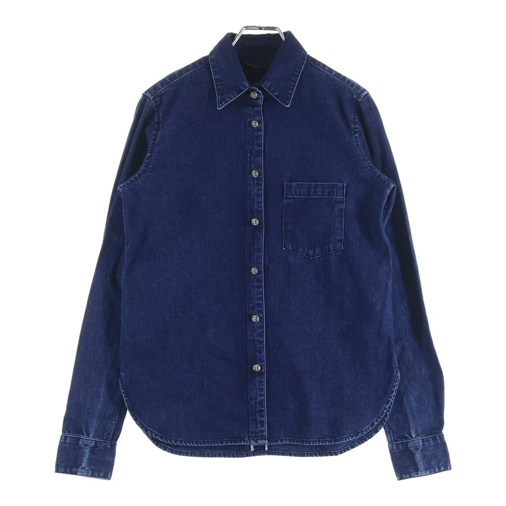 CHROME HEARTS(クロムハーツ) Y NOT LOOSEENDS LS ルーズエンド 袖クロスパッチ クロスボールボタンデニム 長袖シャツ