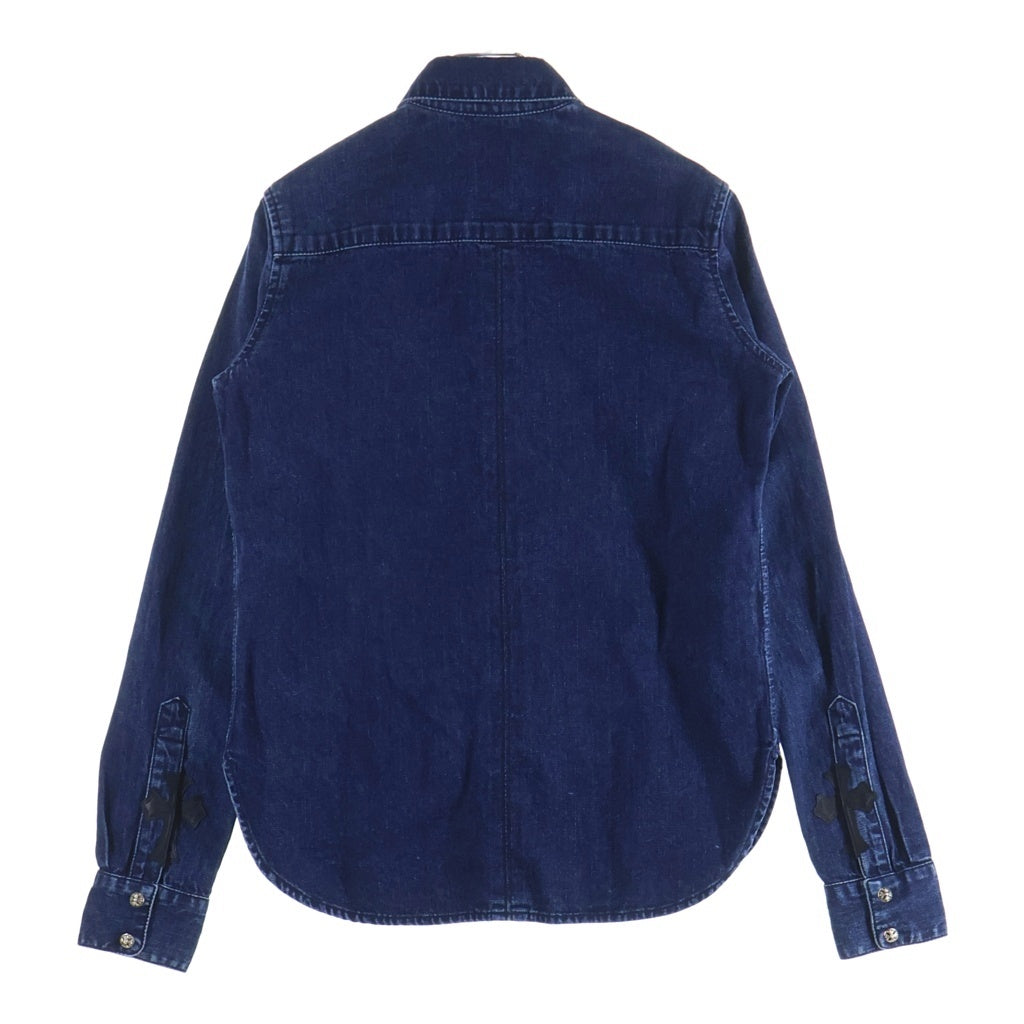CHROME HEARTS(クロムハーツ) Y NOT LOOSEENDS LS ルーズエンド 袖クロスパッチ クロスボールボタンデニム 長袖シャツ