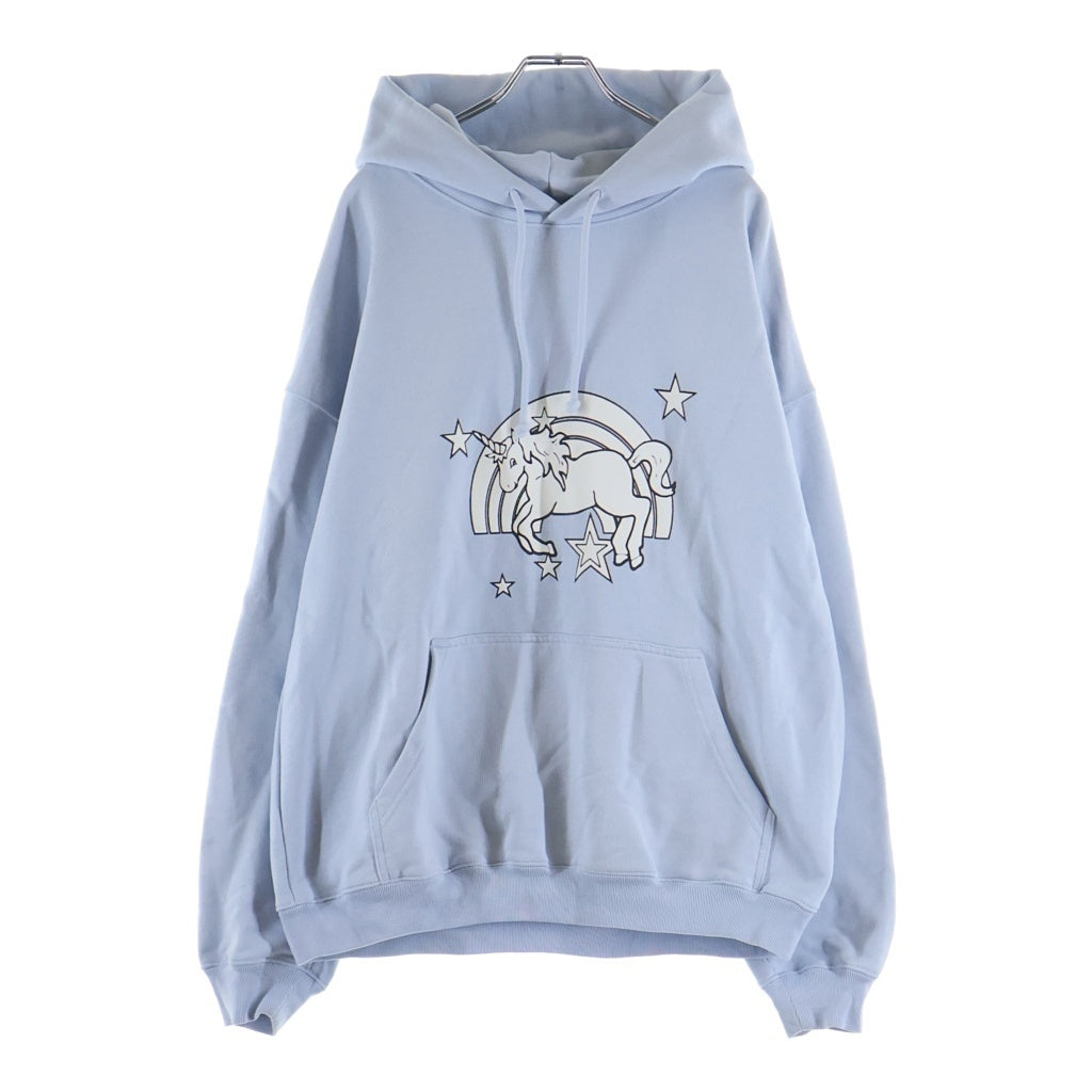 VETEMENTS(ヴェトモン) 21SS Magic Unicorn Hoodie UE51TR400X マジック ユニコーン フーディ フロントプリント プルオーバースウェットパーカー ブルー