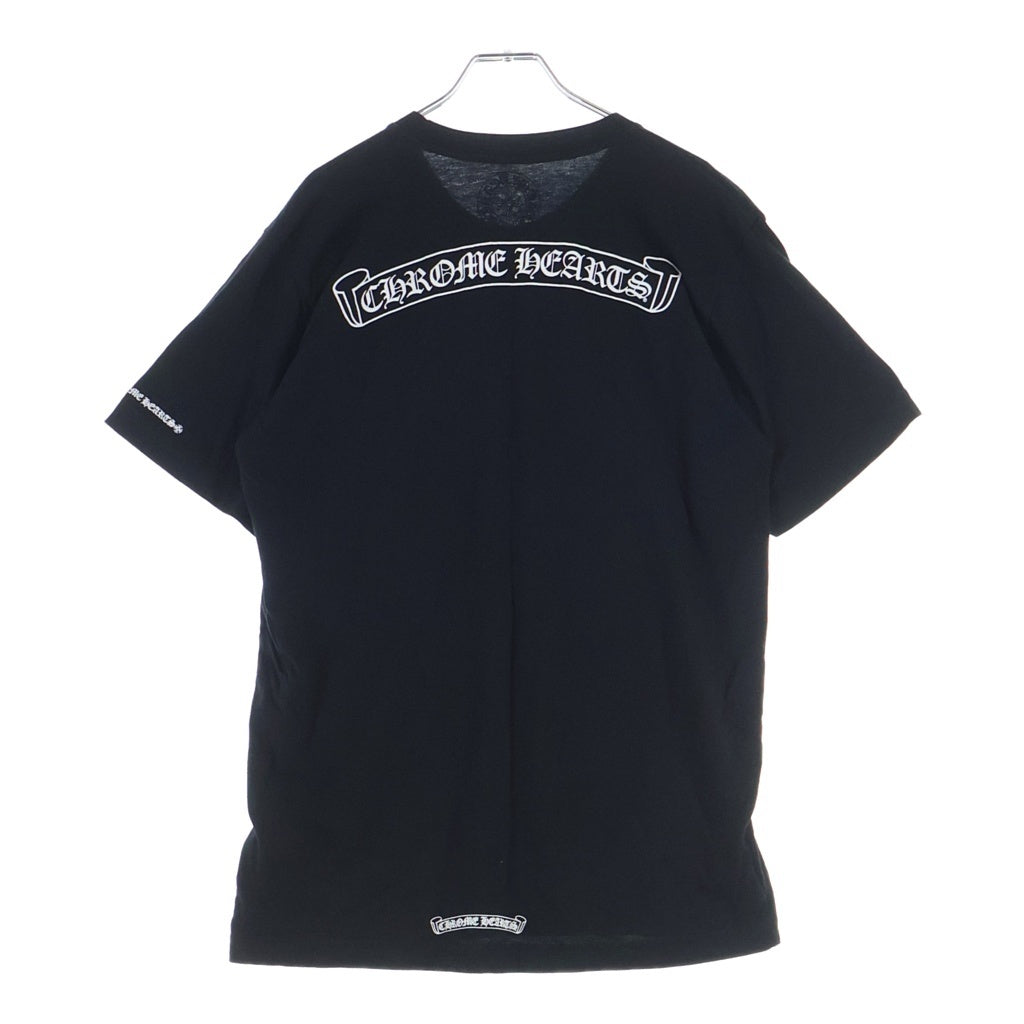 CHROME HEARTS(クロムハーツ) SCROLL LABEL T-SHIRT スクロールラベルプリント クルーネックポケット 半袖Tシャツ カットソー ブラック