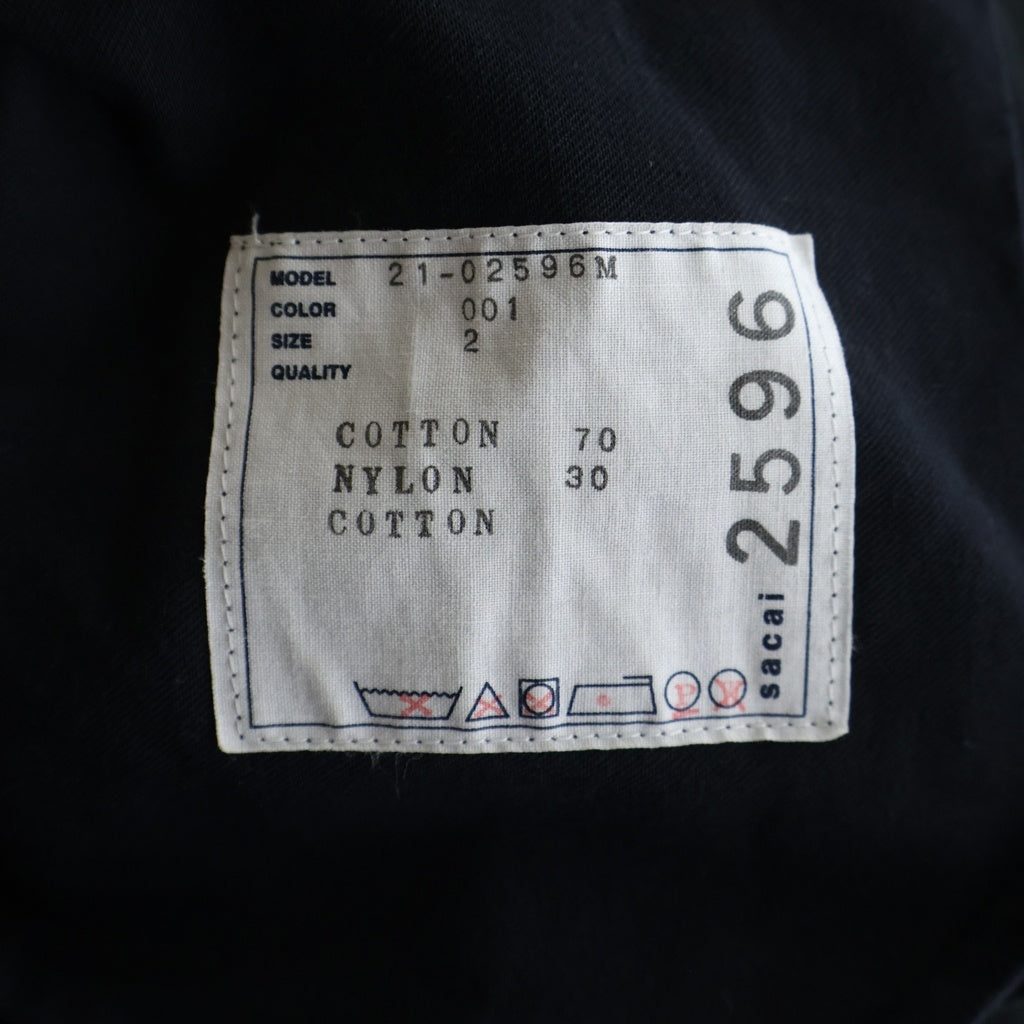Sacai(サカイ) 21AW COTTON OXFORD PANTS 21-02596M コットン オックスフォード カーゴパンツ ブラック