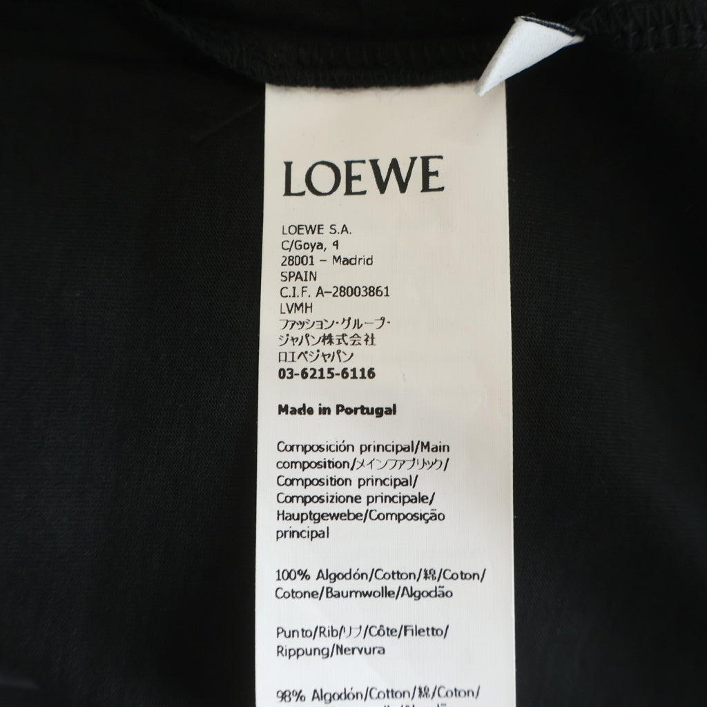 LOEWE(ロエベ) 24SS アナグラム刺繍 半袖Tシャツ クルーネックカットソー ブラック H526Y22J61