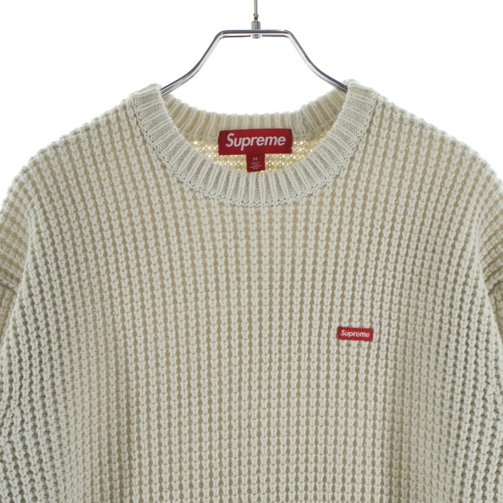 SUPREME(シュプリーム) 24AW Waffle Small Box Sweater ワッフル スモールボックスロゴ スウェット トレーナー ベージュ