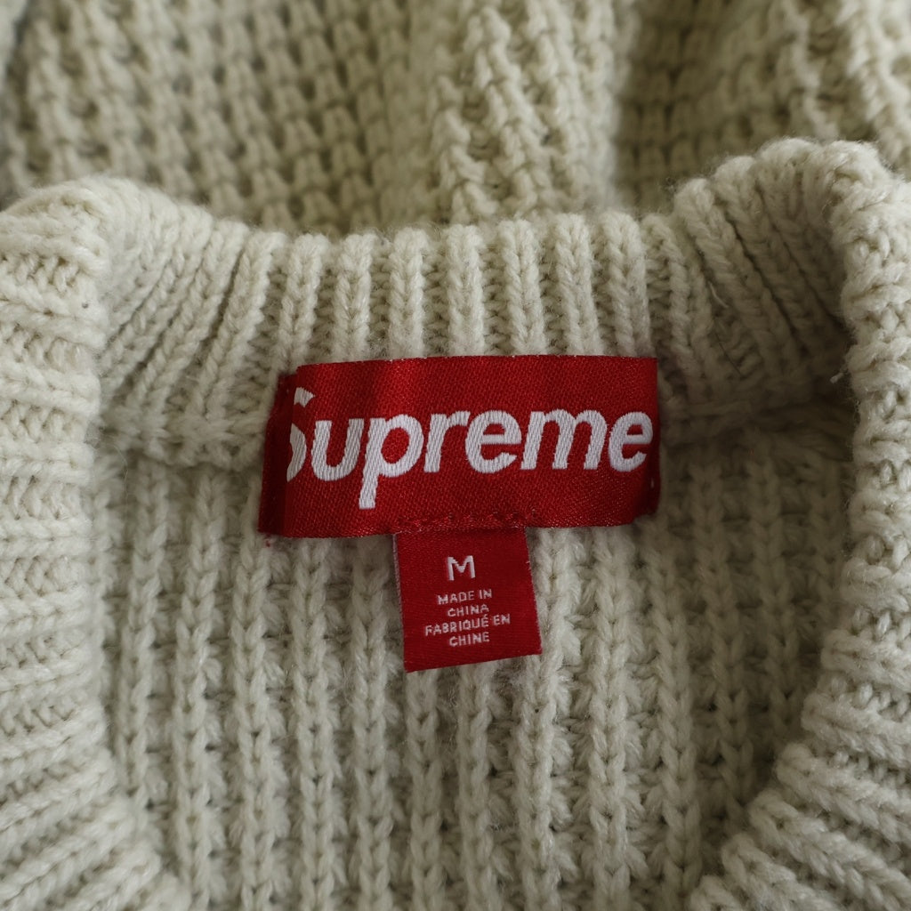 SUPREME(シュプリーム) 24AW Waffle Small Box Sweater ワッフル スモールボックスロゴ スウェット トレーナー ベージュ