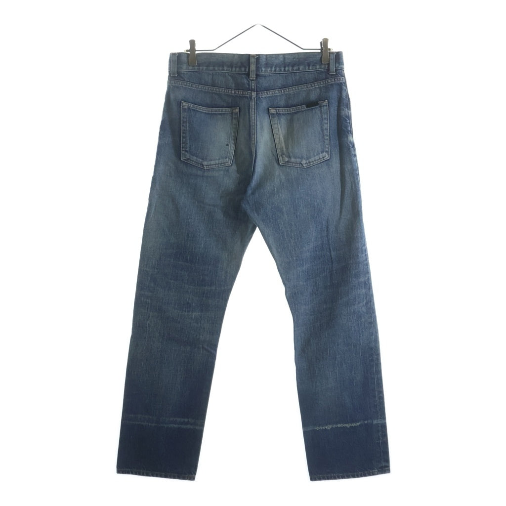 SAINT LAURENT PARIS(サンローランパリ) 20AW ユーズド加工 ボタンフライ デニムパンツ インディゴ D23 M/ST-HW W30 625675