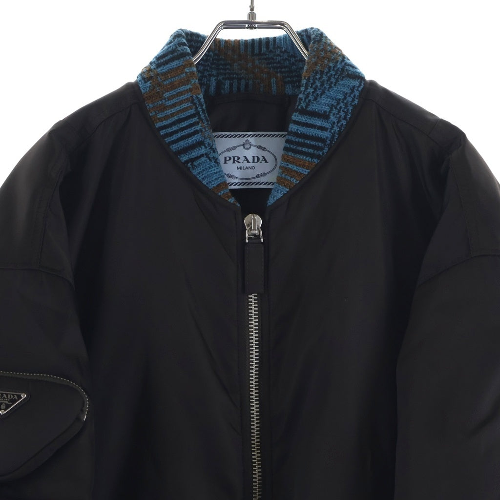PRADA(プラダ) 21AW Re-Nylon Knit Bomber Jacket ブルゾン ジャケット ブラウン 29Y989